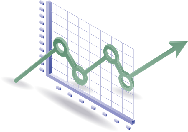 Gráfico de datos del analista de desarrollo empresarial  Ilustración