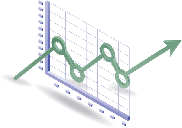 Gráfico de datos del analista de desarrollo empresarial  Ilustración