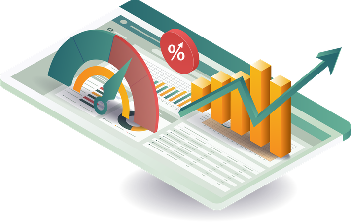 Analista de desarrollo de negocios de gestión de datos  Ilustración