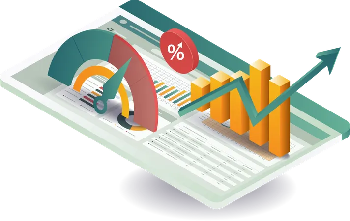 Analista de desarrollo de negocios de gestión de datos  Ilustración