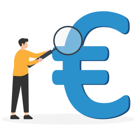 Analista financiero comprobará la economía europea  Ilustración