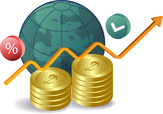 Analistas del mundo de las finanzas empresariales  Illustration