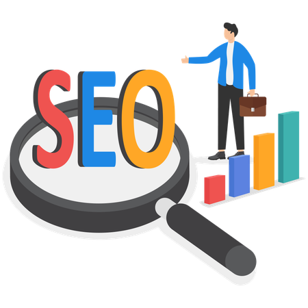 Análisis de marketing SEO  Ilustración