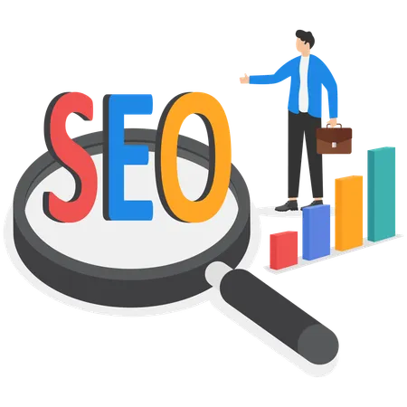 Análisis de marketing SEO  Ilustración