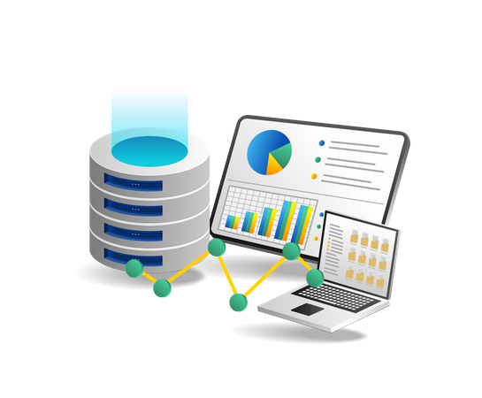 Analizador del servidor de base de datos  Ilustración