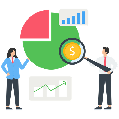 Analizando datos corporativos  Ilustración