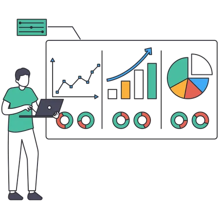 Analizando datos comerciales  Ilustración