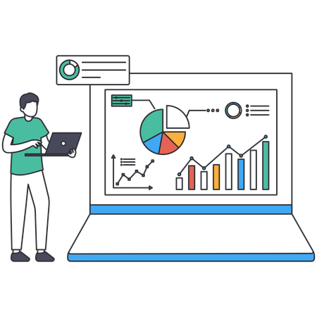 Analizando datos comerciales  Ilustración