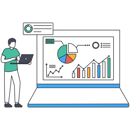 Analizando datos comerciales  Ilustración