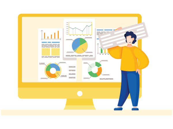 Analizando datos comerciales  Ilustración