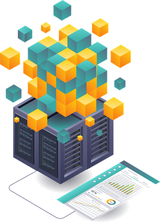 Analyse de la technologie des serveurs Blockchain  Illustration