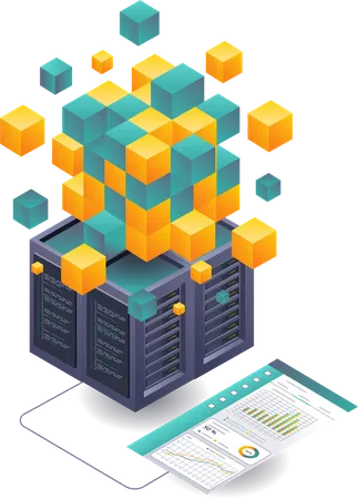 Analyse de la technologie des serveurs Blockchain  Illustration