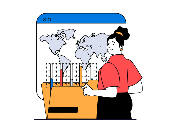 Analyse commerciale globale  Illustration