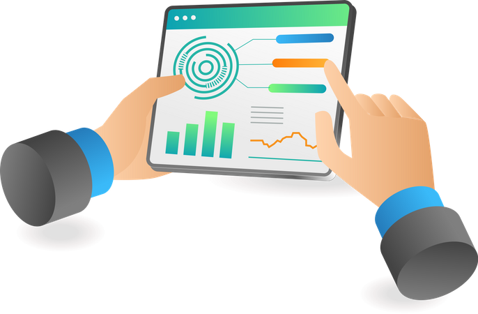 Analyse commerciale moderne  Illustration