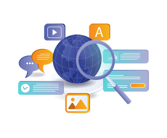 Infographie mondiale de l’analyse commerciale  Illustration