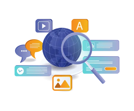 Infographie mondiale de l’analyse commerciale  Illustration