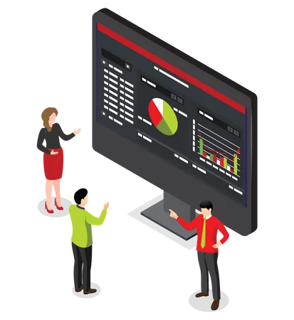 Technologie d'analyse commerciale  Illustration