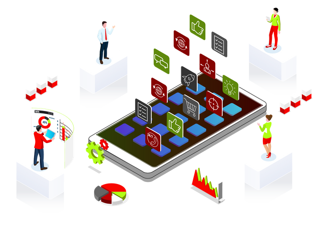 Technologie d'analyse commerciale  Illustration