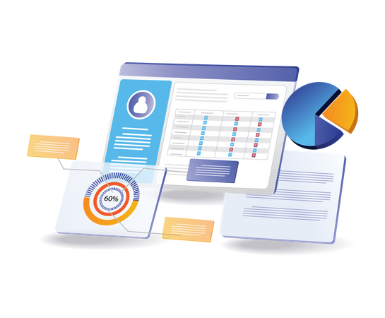 Détails de l'analyse commerciale  Illustration