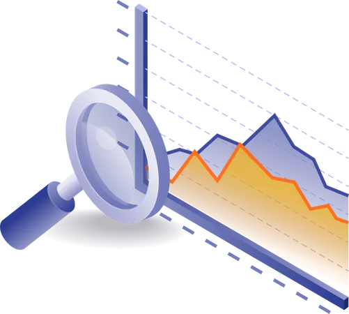 Graphique de données d'analyse commerciale  Illustration