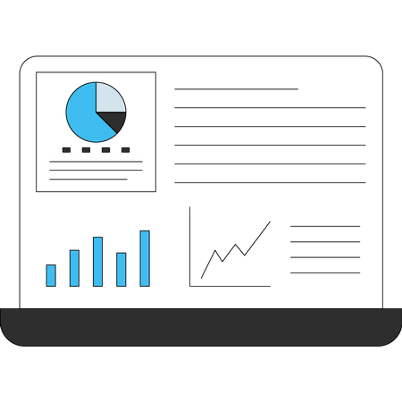 Analyse commerciale en ligne  Illustration