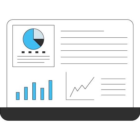 Analyse commerciale en ligne  Illustration