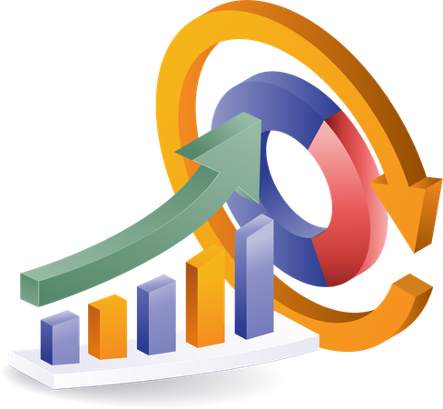 Symboles de données d'analyse commerciale  Illustration