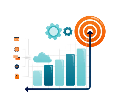 Analyse commerciale effectuée par les employés  Illustration