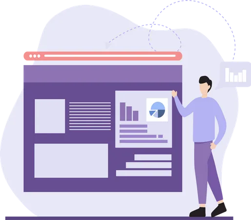 Analyse commerciale en ligne  Illustration