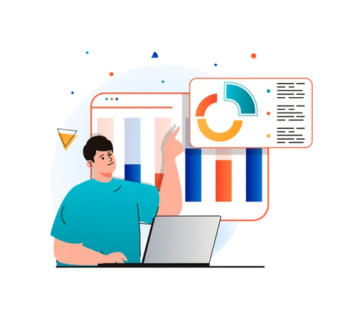 Analyse commerciale par employé  Illustration