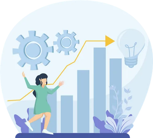 Analyse de la croissance de l'entreprise  Illustration