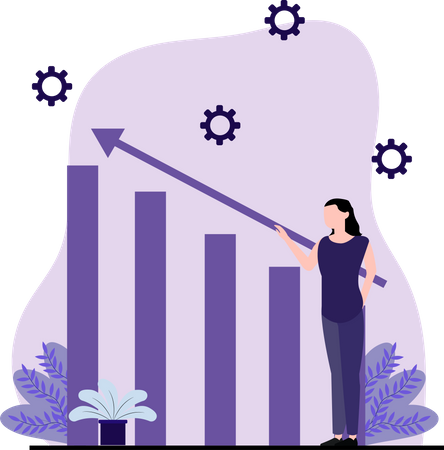 Analyse de la croissance de l'entreprise  Illustration