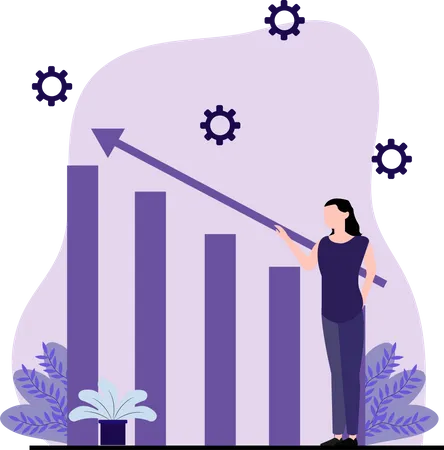 Analyse de la croissance de l'entreprise  Illustration