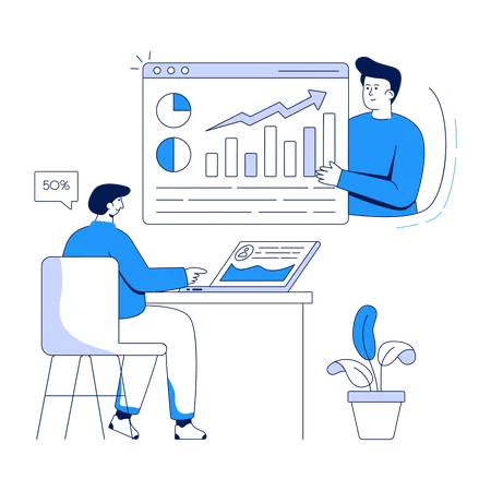 Analyse de la croissance de l'entreprise  Illustration