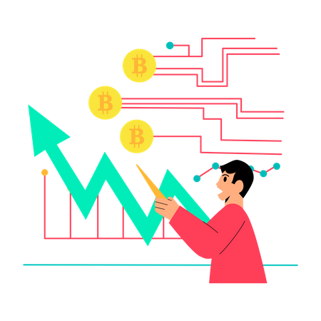 Analyse de la croissance des investissements en crypto-monnaie  Illustration