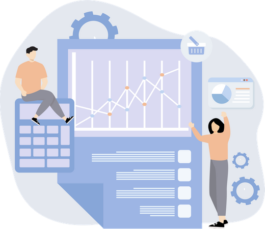 Analyse de la croissance marketing  Illustration