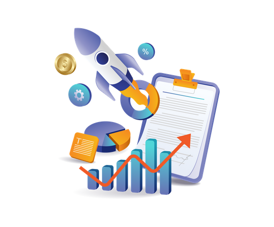 Analyse de démarrage d'entreprise  Illustration