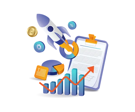 Analyse de démarrage d'entreprise  Illustration