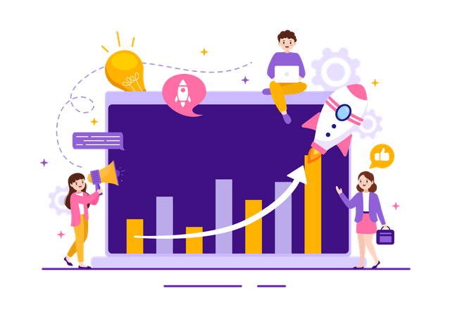 Analyse de démarrage d'entreprise  Illustration