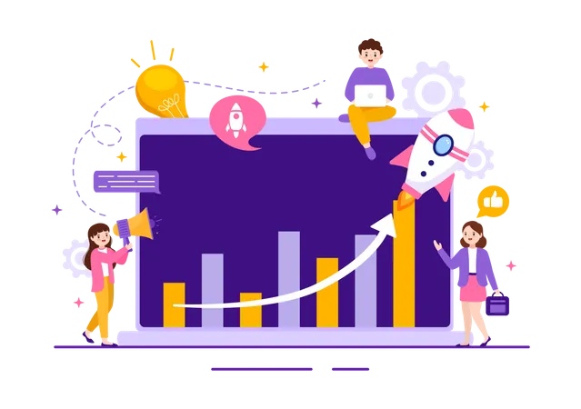 Analyse de démarrage d'entreprise  Illustration