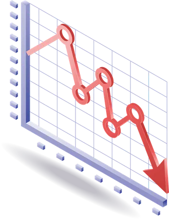 Données d'analyse du déclin du développement des affaires  Illustration