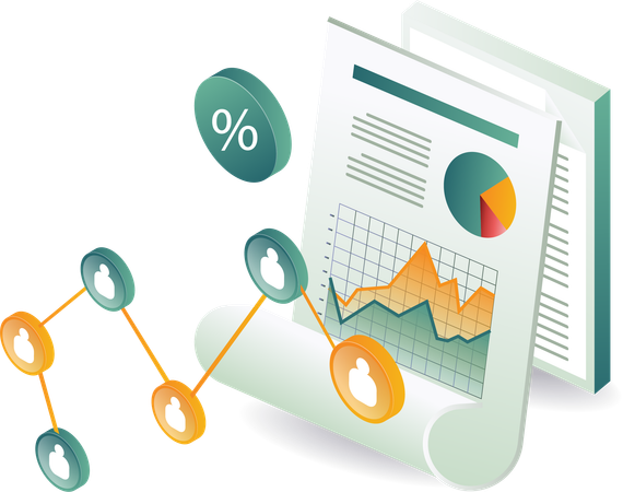 Données d'analyse du développement du réseau d'affaires  Illustration