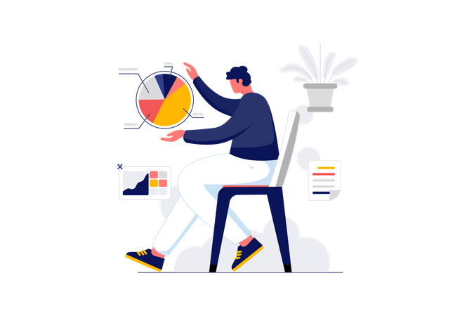 Analyse de diagramme d'affaires  Illustration