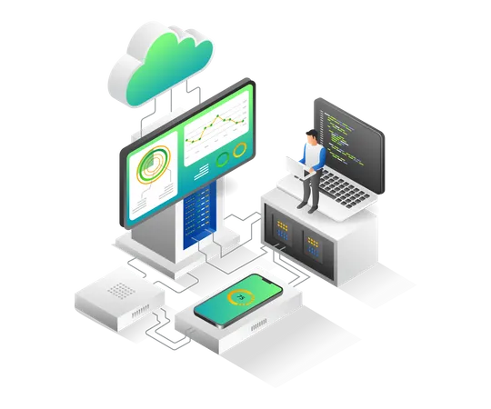 Analyse des données cloud  Illustration