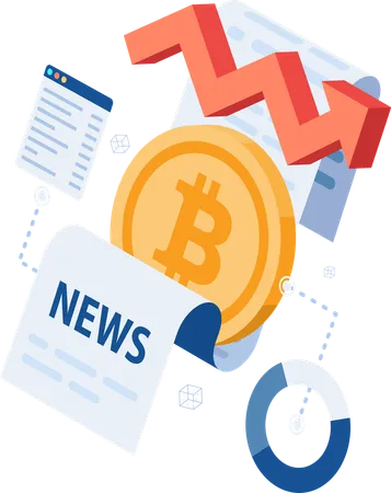 Bitcoin News et analyse des données sur les crypto-monnaies  Illustration