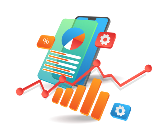 Analyse de données commerciales en ligne  Illustration