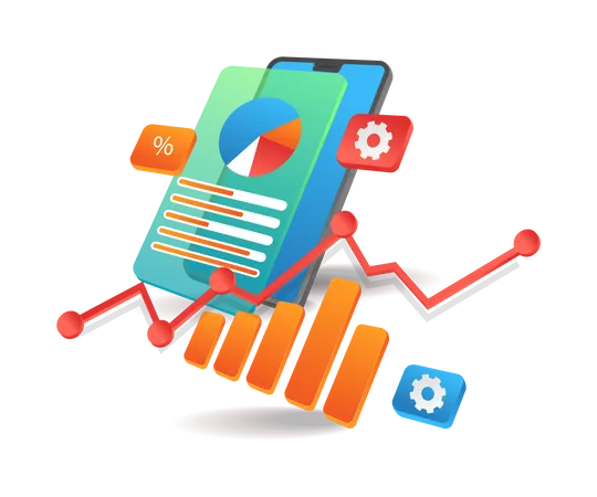 Analyse de données commerciales en ligne  Illustration