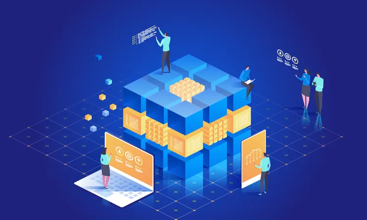 Analyse de données commerciales modernes  Illustration