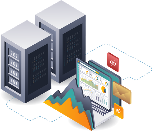 Analyse des données commerciales pour le développement de serveurs  Illustration