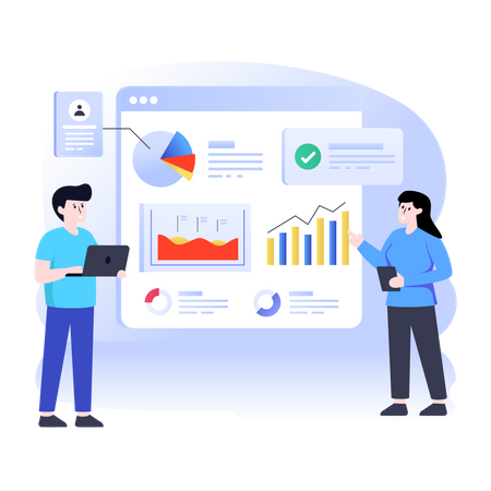 Analyse de données statistiques d'entreprise  Illustration